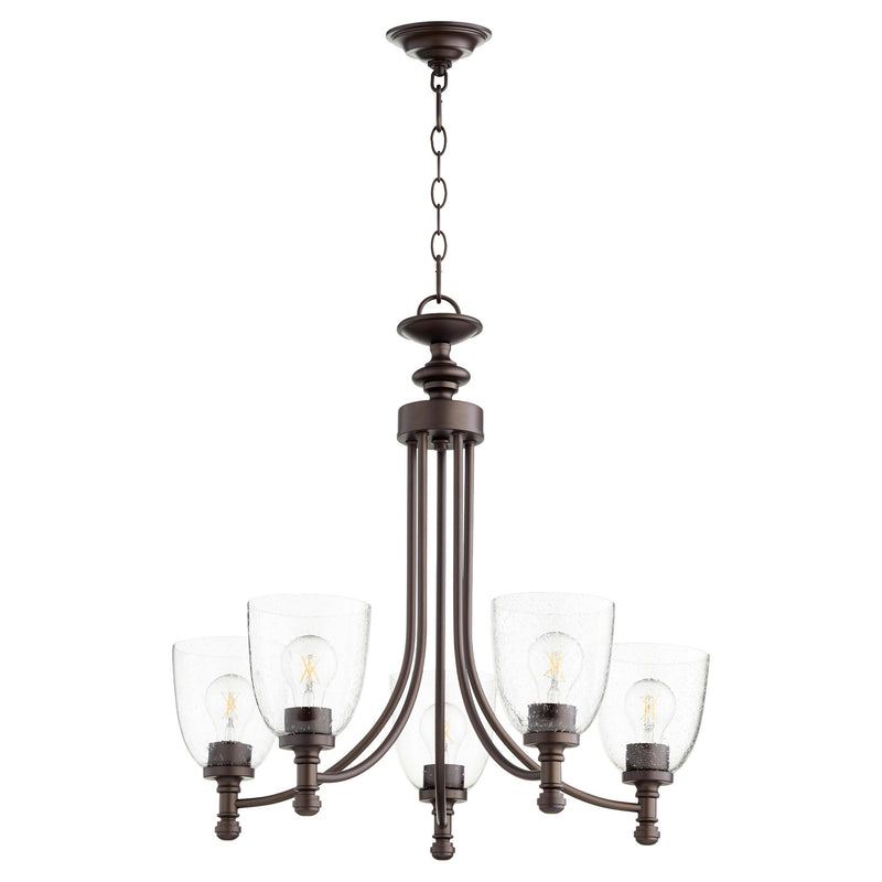 Rossington 5 Light Traditional Chandelier in Oiled Bronze