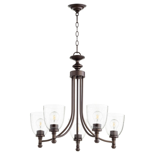 Rossington 5 Light Traditional Chandelier in Oiled Bronze