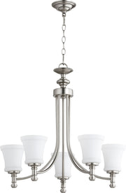Rossington 5 Light Traditional Chandelier in Satin Nickel