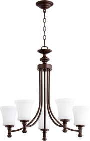 Rossington 5 Light Traditional Chandelier in Oiled Bronze