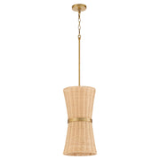 Fairview 2 Light Pendant in Brushed Brass