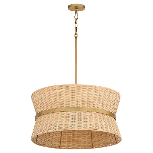 Fairview 4 Light Pendant in Brushed Brass