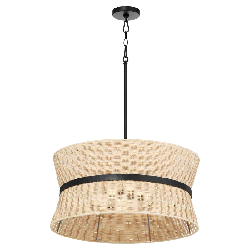 Fairview 4 Light Pendant in Matte Black