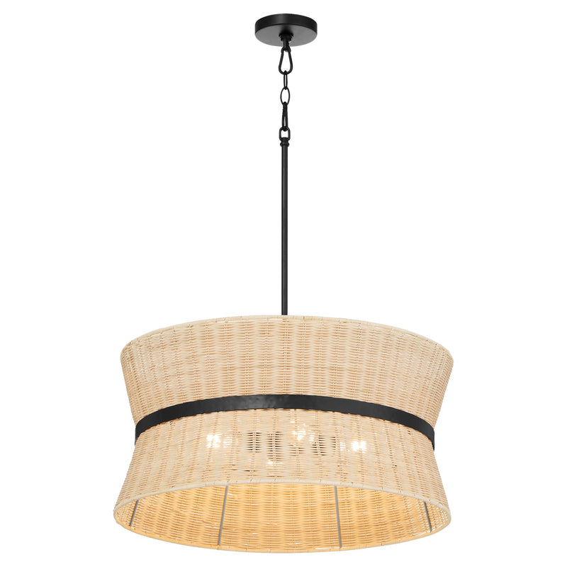Fairview 4 Light Pendant in Matte Black