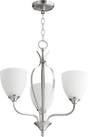 Jardin 3 Light Transitional Chandelier in Satin Nickel