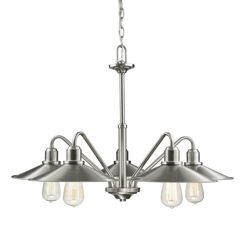 Casa 5 Light 30.25" Chandelier in Brushed Nickel