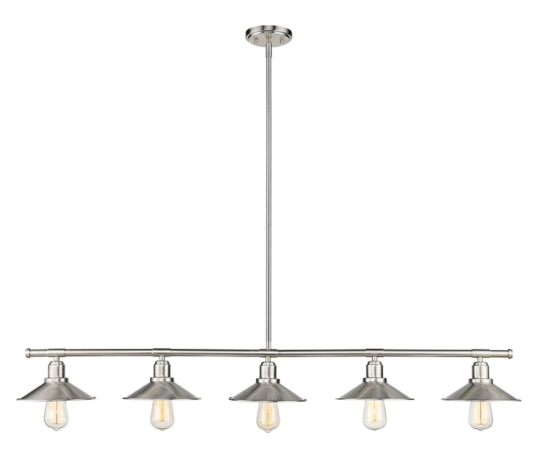 Casa 5 Light 51.5" Linear Pendant in Brushed Nickel