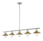 Casa 5 Light 51.5" Linear Pendant in Brushed Nickel