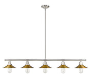 Casa 5 Light 51.5" Linear Pendant in Brushed Nickel
