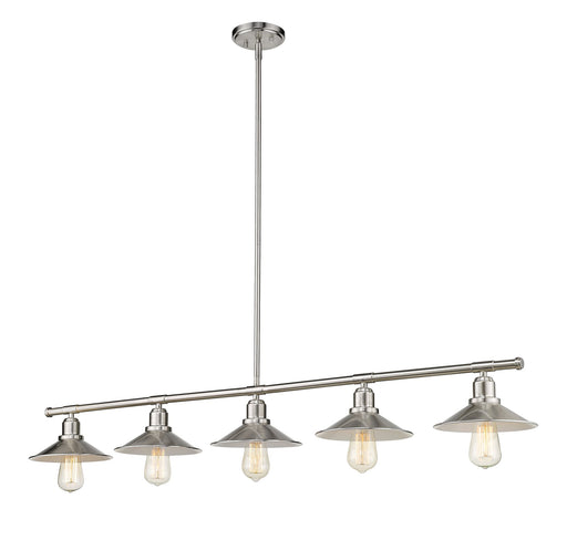 Casa 5 Light 51.5" Linear Pendant in Brushed Nickel