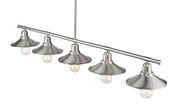 Casa 5 Light 51.5" Linear Pendant in Brushed Nickel