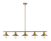 Casa 5 Light 51.5" Linear Pendant in Foundry Brass