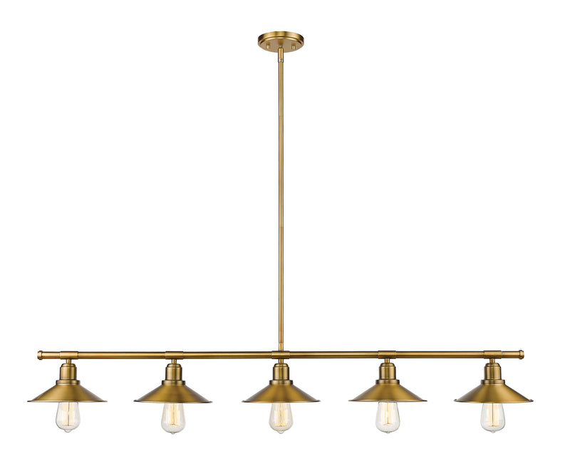 Casa 5 Light 51.5" Linear Pendant in Foundry Brass
