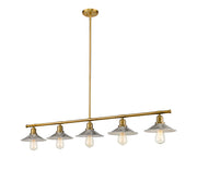 Casa 5 Light 51.5" Linear Pendant in Foundry Brass