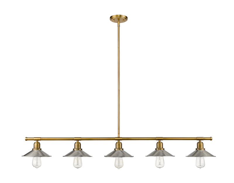 Casa 5 Light 51.5" Linear Pendant in Foundry Brass