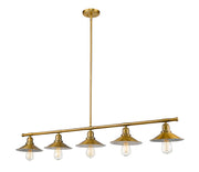 Casa 5 Light 51.5" Linear Pendant in Foundry Brass