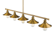 Casa 5 Light 51.5" Linear Pendant in Foundry Brass