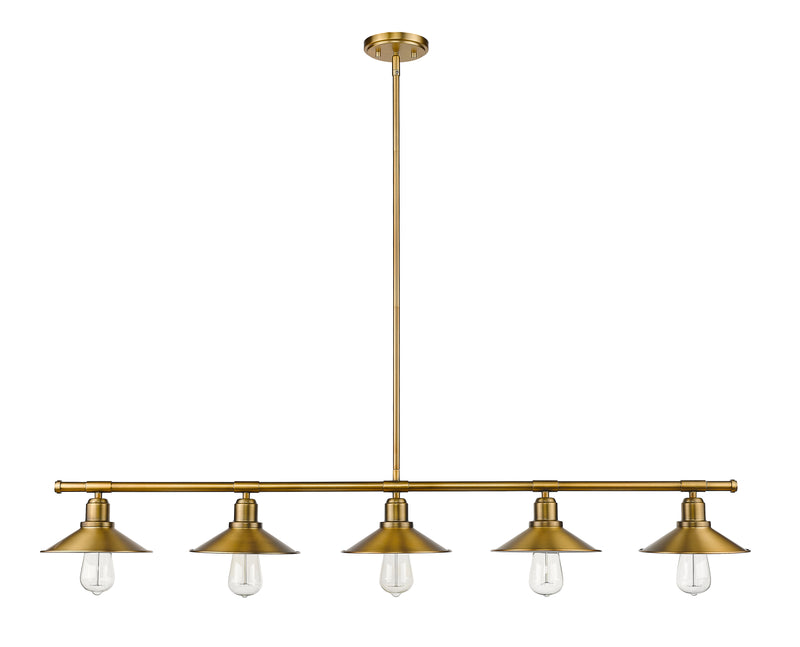 Casa 5 Light 51.5" Linear Pendant in Foundry Brass