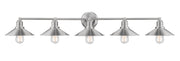 Casa 5 Light 46" Vanity in Brushed Nickel