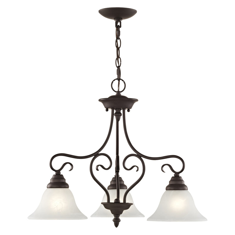 Coronado 3-Light Convertible Chandelier / Semi-Flush Mount in Bronze