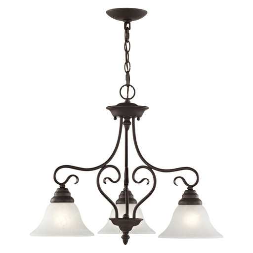 Coronado 3-Light Convertible Chandelier / Semi-Flush Mount in Bronze