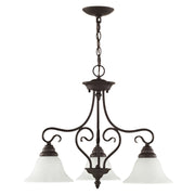 Coronado 3-Light Convertible Chandelier / Semi-Flush Mount in Bronze