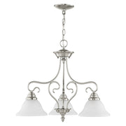 Coronado 3-Light Convertible Chandelier / Semi-Flush Mount in Brushed Nickel