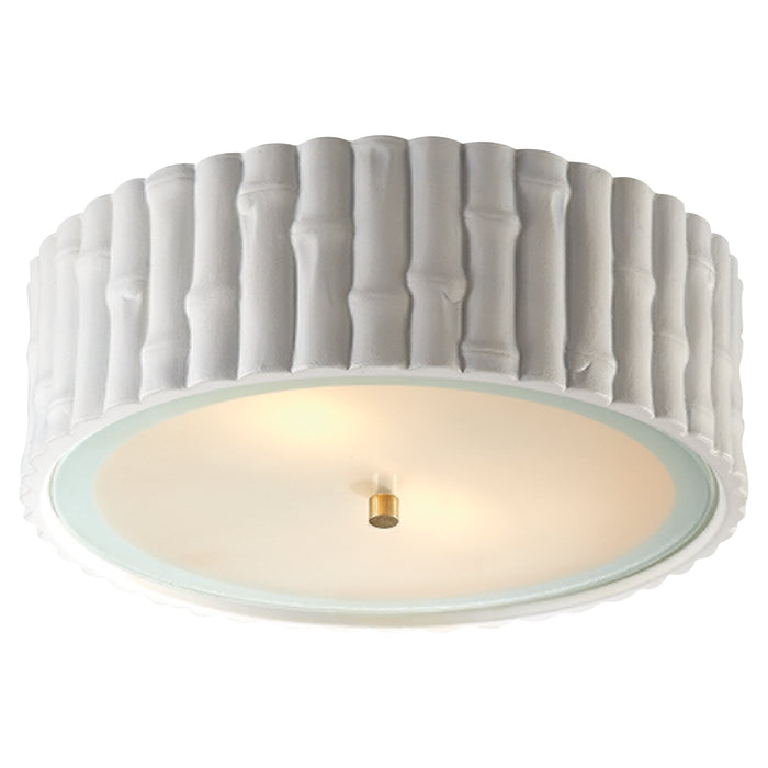frank Three Light Flush Mount in Plaster White