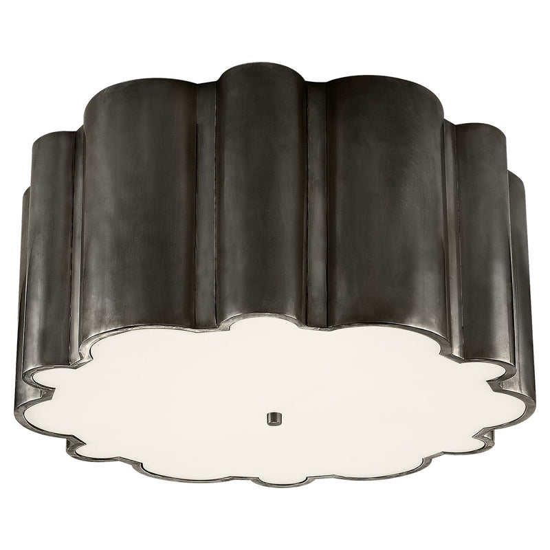 Markos Grande 26" 4-Light Flush Mount in Gun Metal
