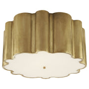 Markos Grande 26" 4-Light Flush Mount in Natural Brass