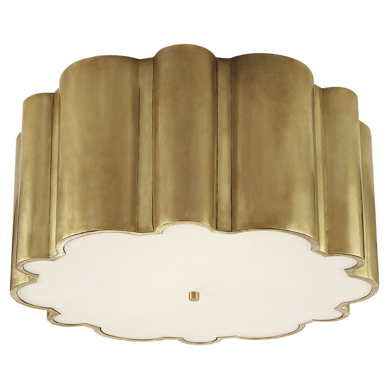 Markos Grande 26" 4-Light Flush Mount in Natural Brass