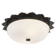 Rachel Small 2-Light Flush Mount in Gun Metal
