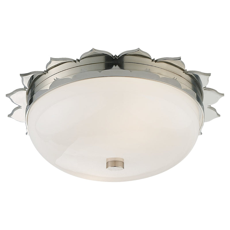 Rachel Small 2-Light Flush Mount in Polished Nickel