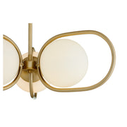 Belmont 3 Light Chandelier in Aged Brass