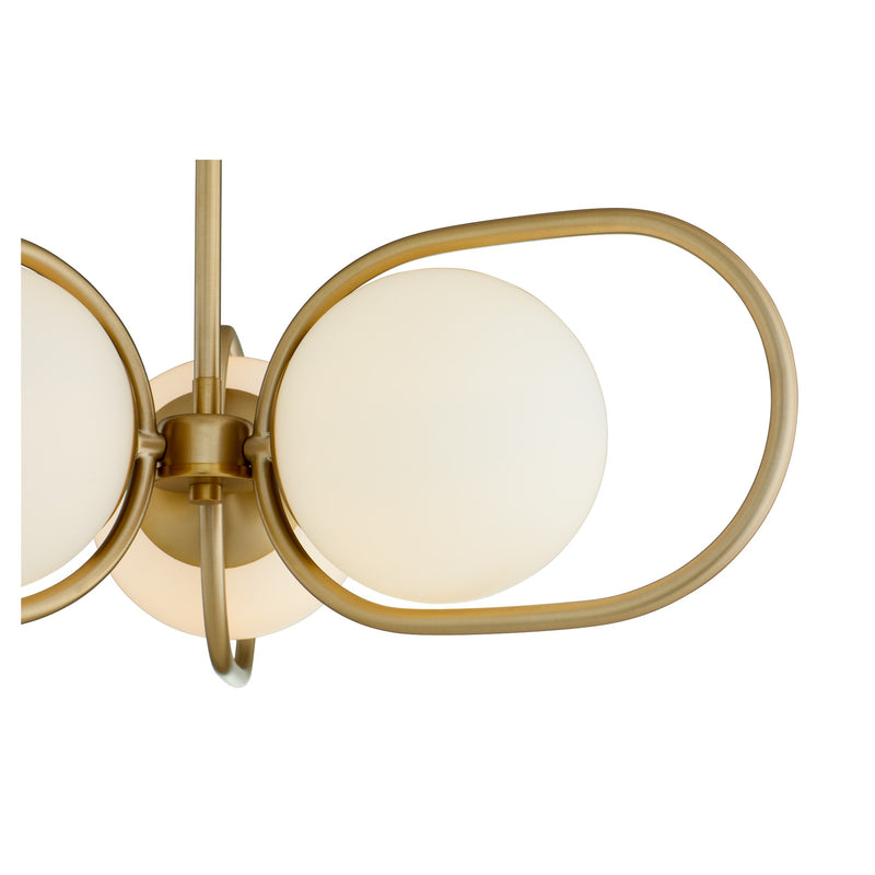 Belmont 3 Light Chandelier in Aged Brass