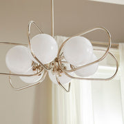 Belmont 6 Light Chandelier in Polished Nickel