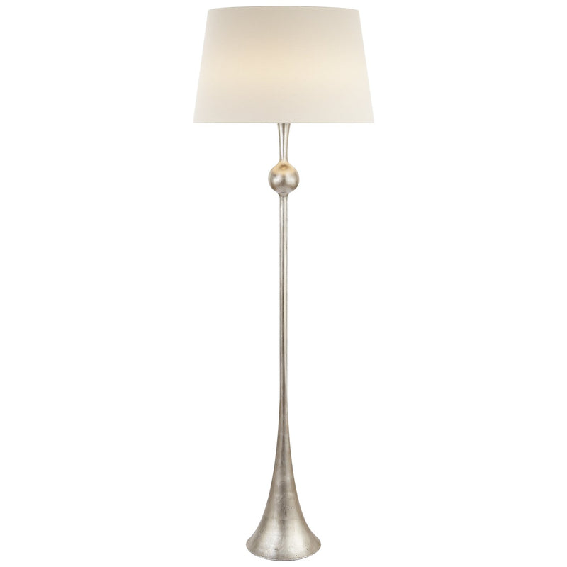 Dover Floor Lamp in Burnished Silver Leaf