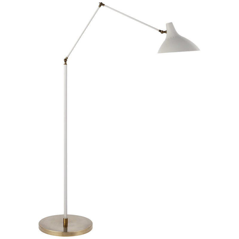 Charlton 51" Boom Arm Floor Lamp in Plaster White