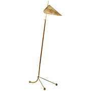 moresby One Light Floor Lamp in Hand-Rubbed Antique Brass