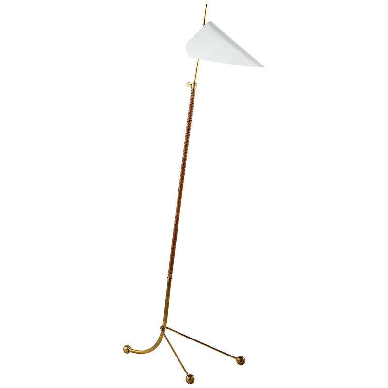moresby One Light Floor Lamp in Plaster White