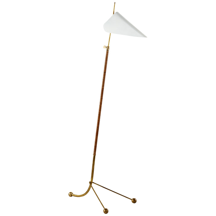 moresby One Light Floor Lamp in Plaster White