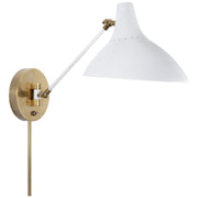 Charlton 18" Swing Arm Wall Lamp in Plaster White