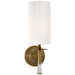 drunmore One Light Wall Sconce in Hand-Rubbed Antique Brass with Crystal