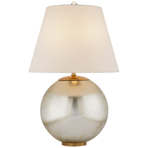 Morton One Light Table Lamp in Burnished Silver Leaf