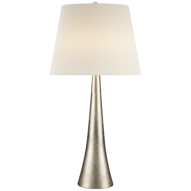 Dover Table Lamp in Burnished Silver Leaf