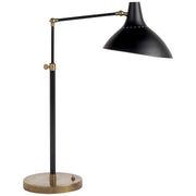 Charlton Desk Lamp in Black and Brass