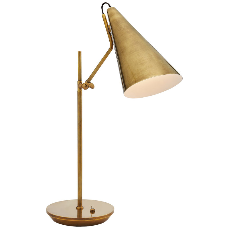 Clemente Desk Lamp in Hand-Rubbed Antique Brass
