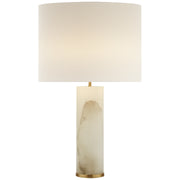 Lineham Two Light Table Lamp in Alabaster