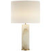 Lineham Two Light Table Lamp in Alabaster