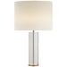 Lineham Two Light Table Lamp in Crystal with Brass